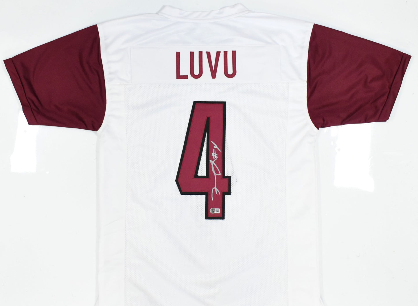 Frankie Luvu Signed Washington Commanders White Custom Jersey