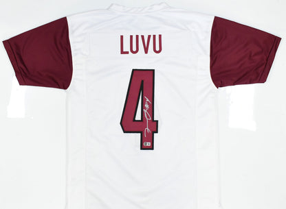 Frankie Luvu Signed Washington Commanders White Custom Jersey