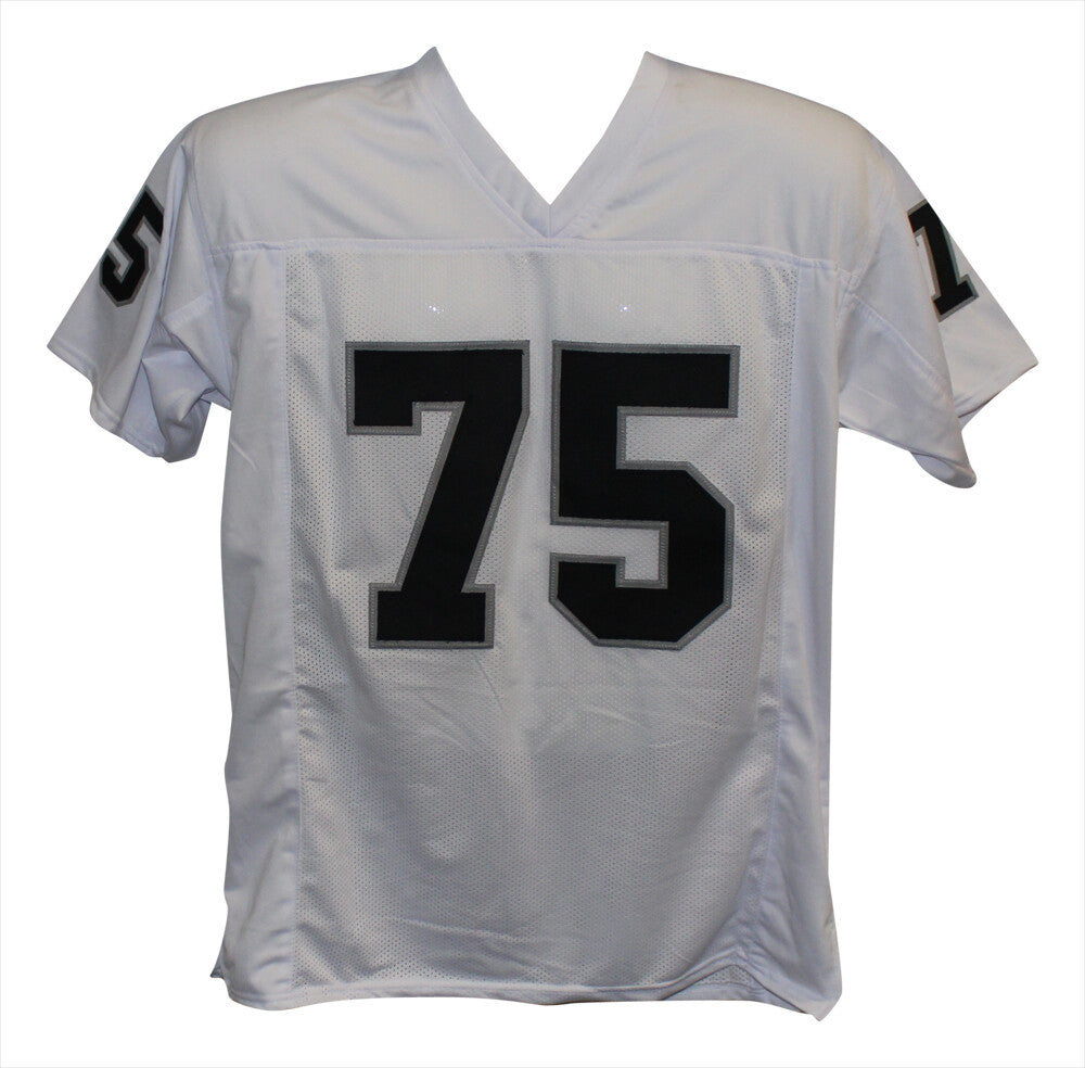 Howie Long Autographed Oakland Raiders Custom Jersey HOF Inscription BAS