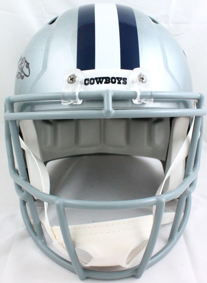 Emmitt Smith Signed Dallas Cowboys Full Size Speed Replica Helmet - Black