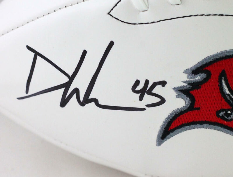 Devin White Signed Tampa Bay Buccaneers Logo Football "Fire the Cannons"