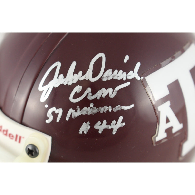 John David Crow Signed Texas A&M Aggies Mini Helmet (Heisman '56)