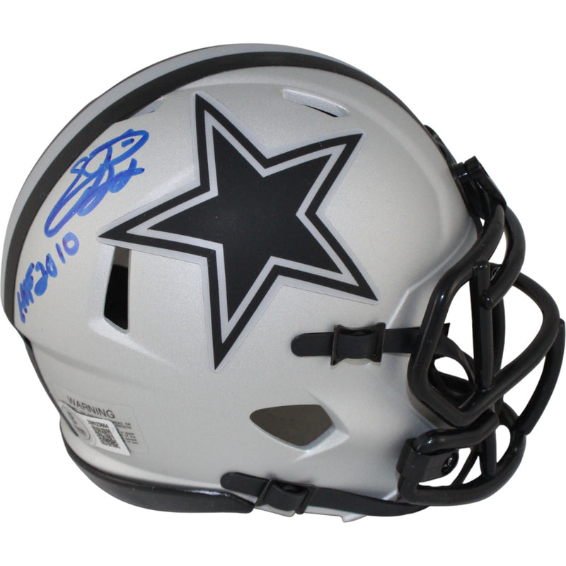 Emmitt Smith Dallas Cowboys Autographed Rave Mini Helmet (HOF Inscription)