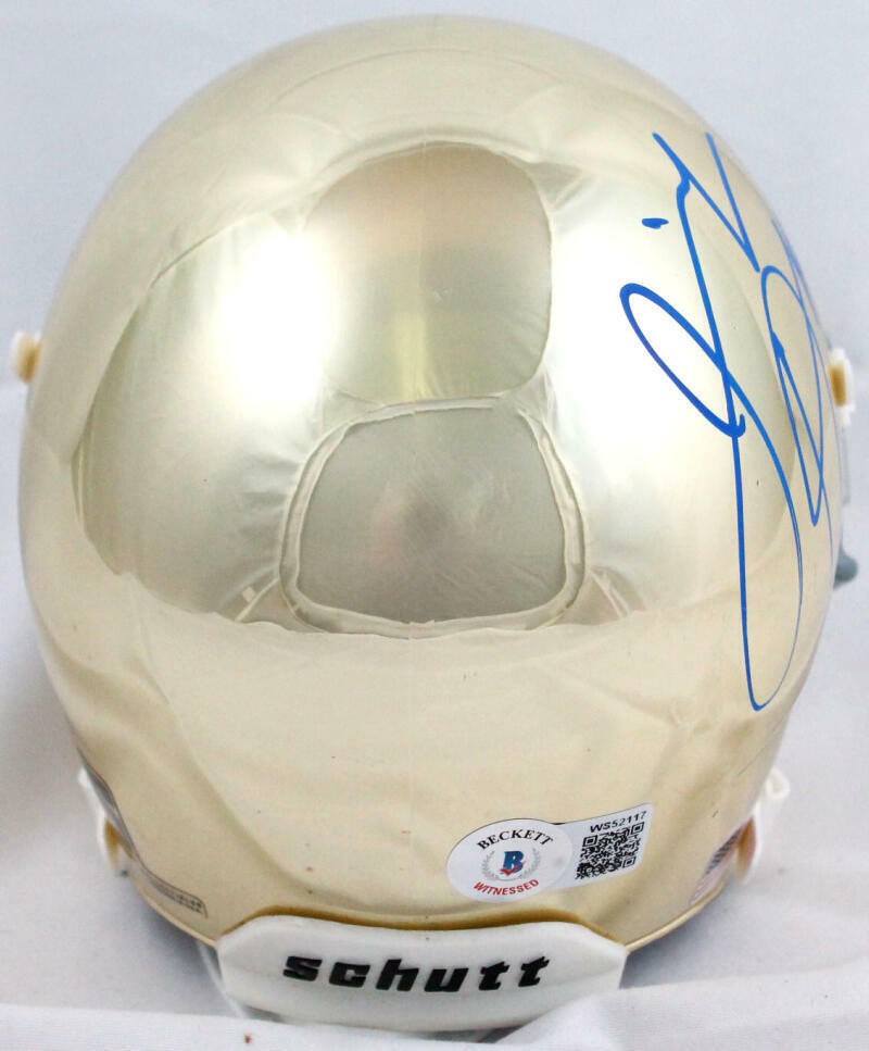 Jeremiah Owusu-Koramoah Signed Notre Dame Fighting Irish Chrome Mini Helmet