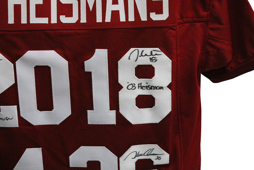 Steve Owens, Billy Sims & Jason White Signed Oklahoma Sooners Custom Jersey