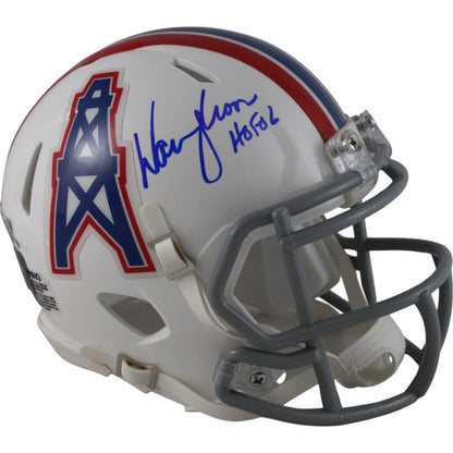 Warren Moon Autographed Houston Oilers Throwback Mini Helmet (HOF)