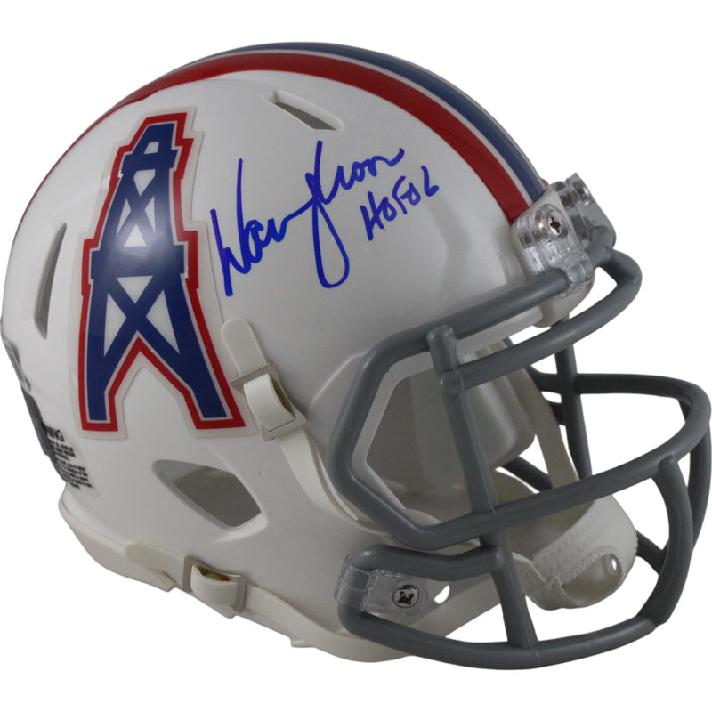 Warren Moon Autographed Houston Oilers Throwback Mini Helmet (HOF)