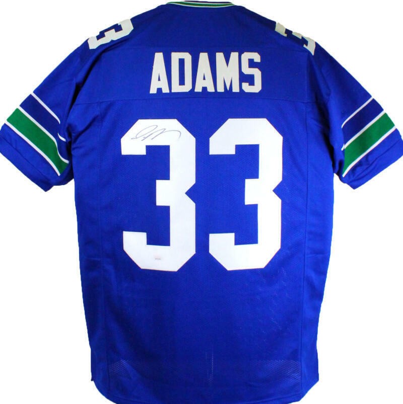 Jamal Adams Autographed Blue Custom Jersey