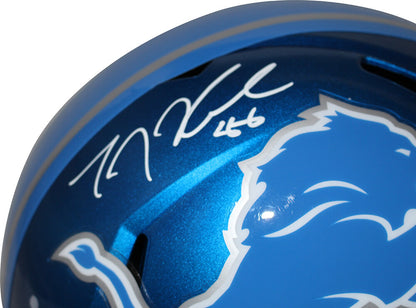 TJ Hockenson Autographed Detroit Lions Flash Speed Full Size Replica Helmet