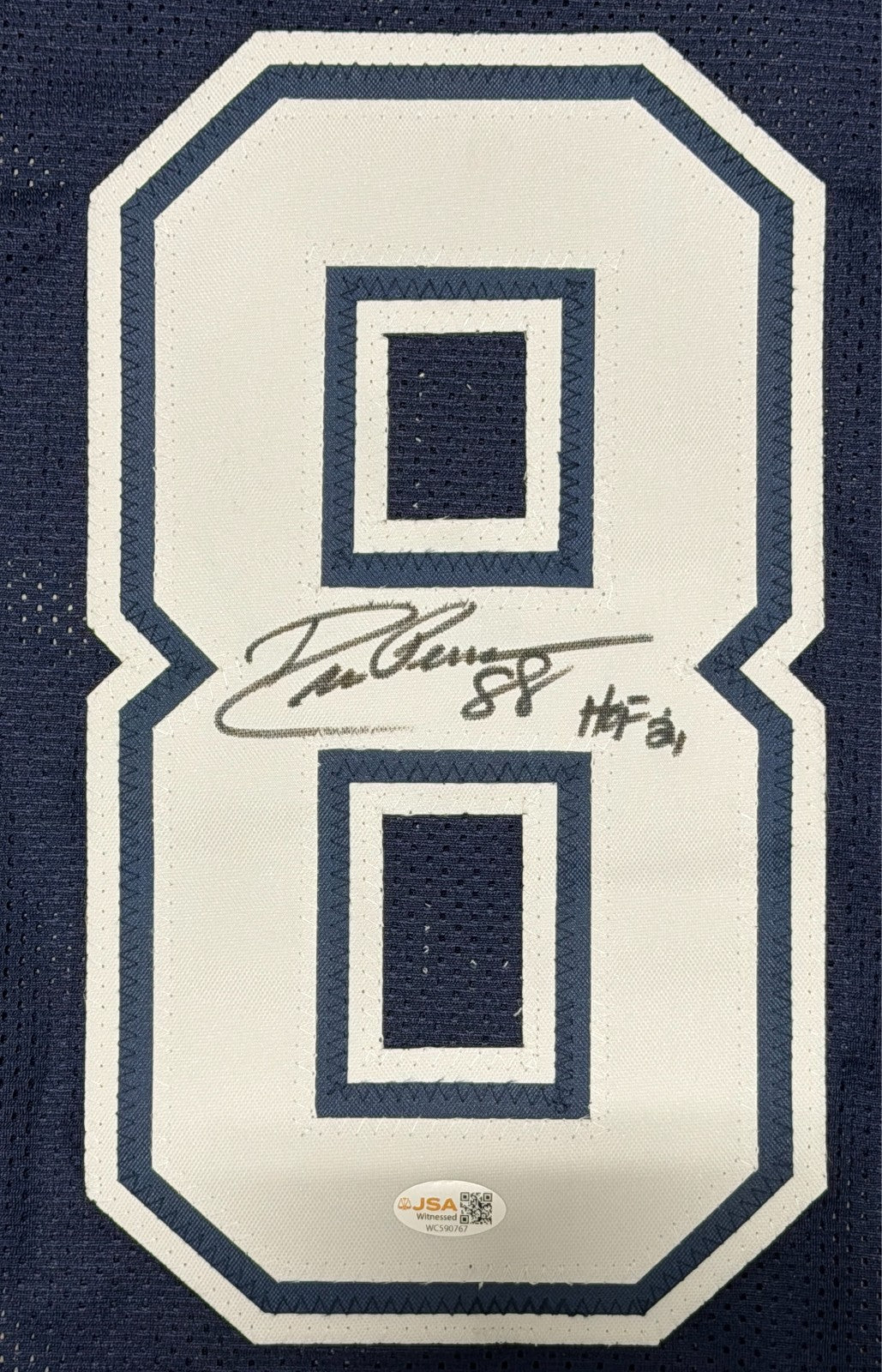 Drew Pearson Signed Dallas Cowboys Custom Jersey HOF 21 JSA Witness
