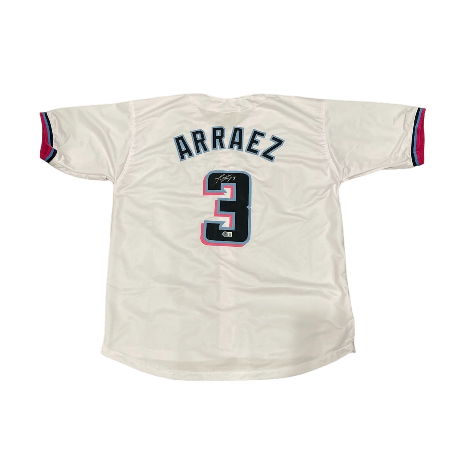 Luis Arraez Signed Miami Marlins Custom Jersey (Beckett COA)