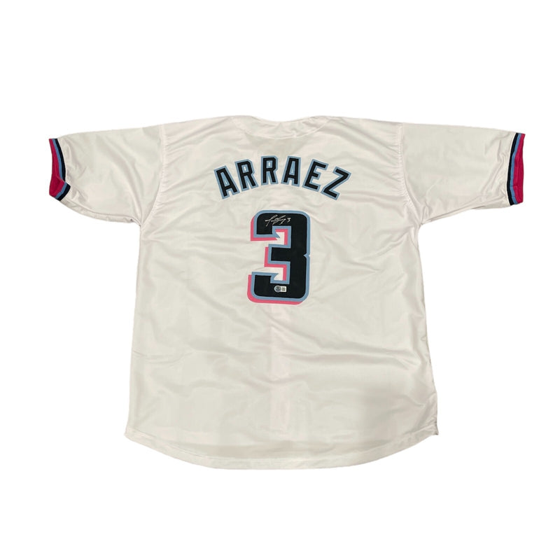 Luis Arraez Signed Miami Marlins Custom Jersey (Beckett COA)