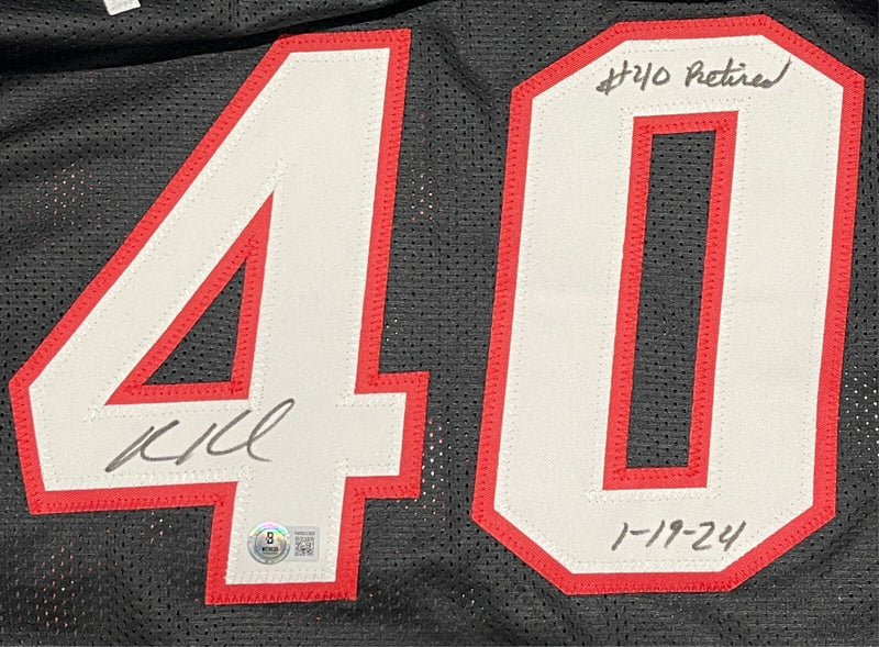 Udonis Haslem Signed Miami Heat Custom Jersey (#40 Retired Inscription)