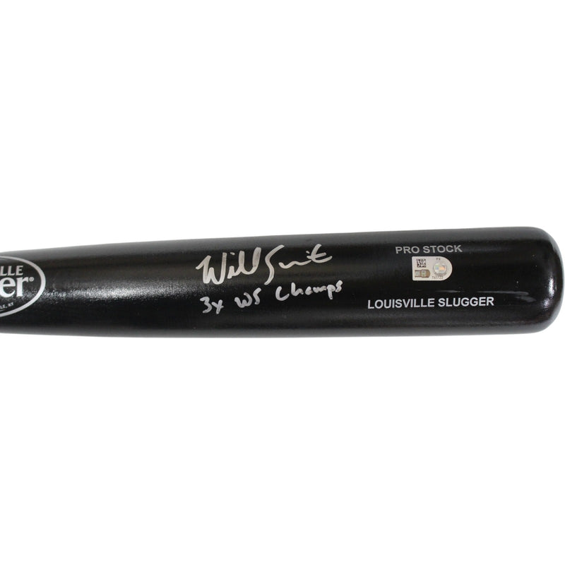 Will Smith Signed Los Angeles Dodgers Black Baseball Bat - 3x WS Champs