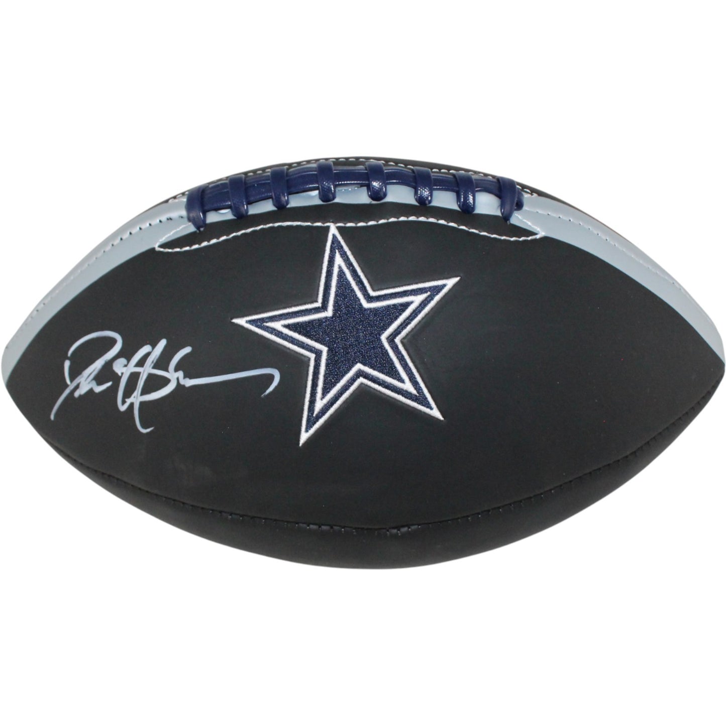 Deion Sanders Dallas Cowboys Autographed Black Logo Football (BAS)