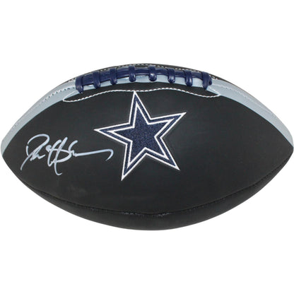 Deion Sanders Dallas Cowboys Autographed Black Logo Football (BAS)