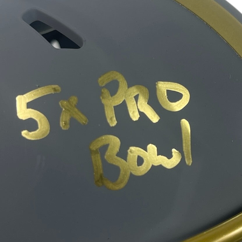 Greg Lloyd Pittsburgh Steelers Signed Slate Mini Helmet (5x Pro Bowl)