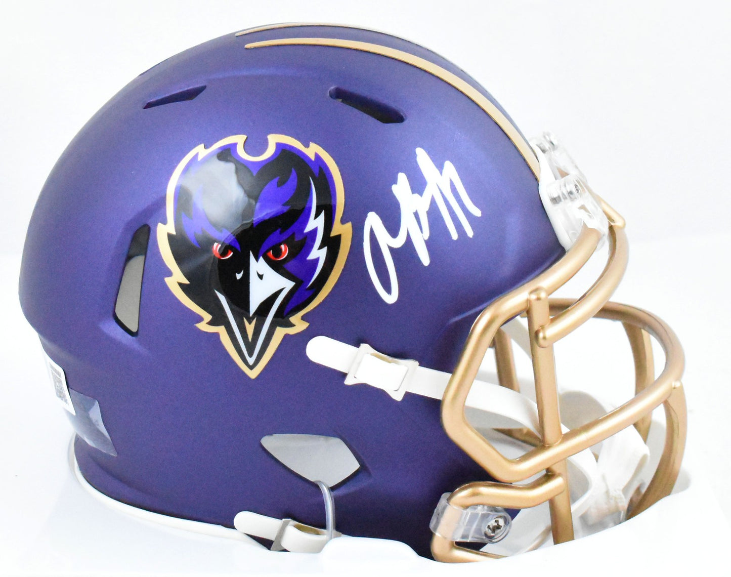 Rashod Bateman Autographed Baltimore Ravens 2024 Alternate Speed Mini Helmet