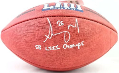 Sony Michel Signed New England Patriots Duke Football