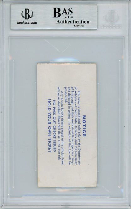 Tony Dorsett Signed Dallas Cowboys 11/26/1976 Ticket Stub (Heisman 76) BAS
