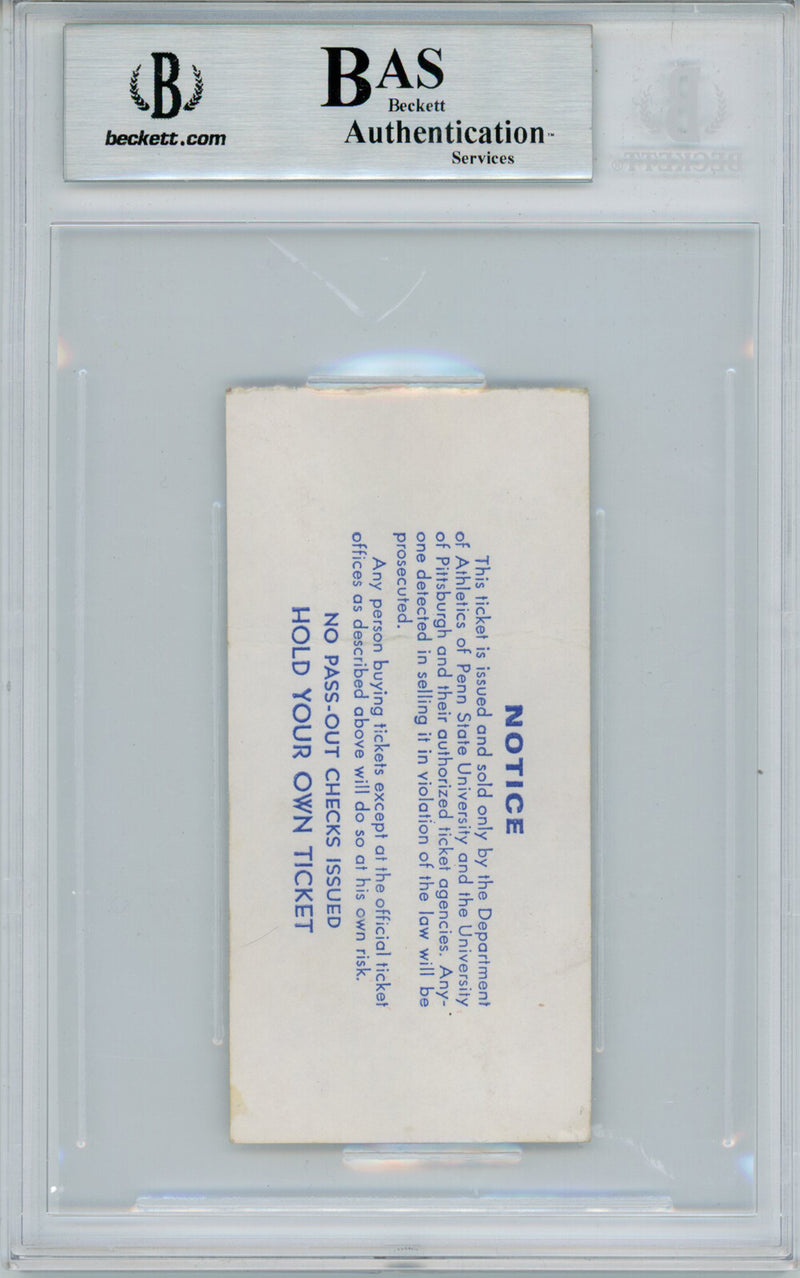 Tony Dorsett Signed Dallas Cowboys 11/26/1976 Ticket Stub (Heisman 76) BAS