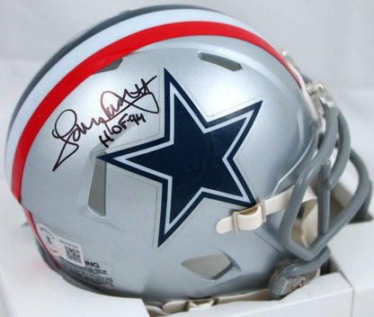 Tony Dorsett Autographed Dallas Cowboys 1976 Throwback Speed Mini Helmet