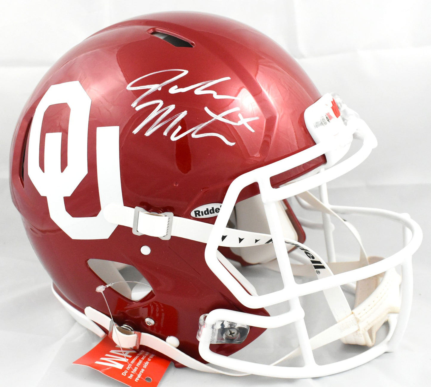 John Mateer Signed Oklahoma Sooners Full Size Speed Authentic Helmet