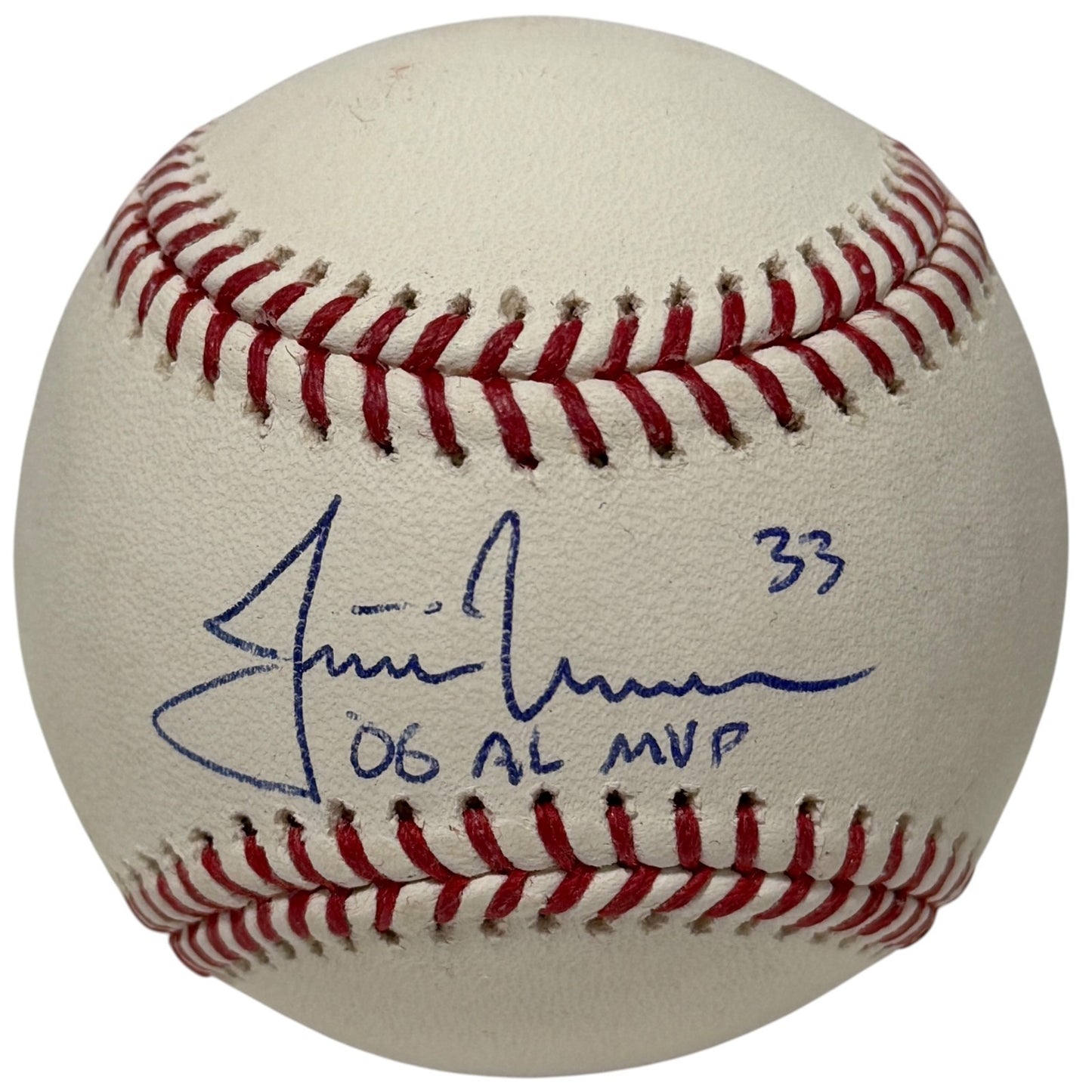 Justin Morneau Signed ROMLB Baseball with '06 AL MVP' Inscription JSA
