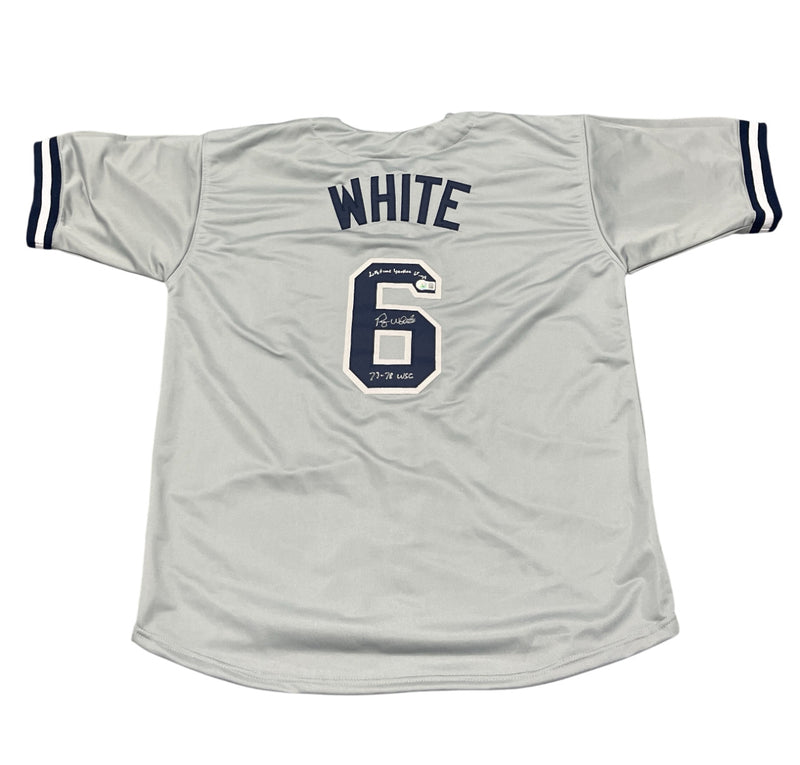 Roy White Signed New York Yankees Custom Jersey Beckett COA