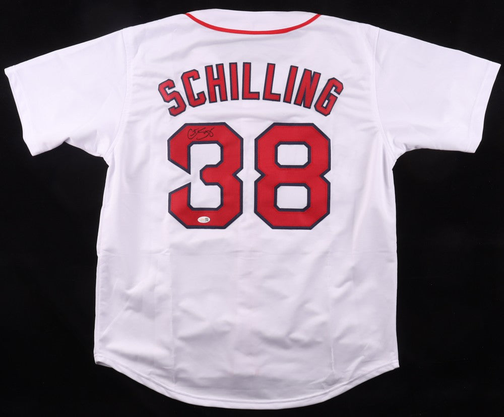 Curt Schilling Signed Boston Red Sox White Custom Jersey