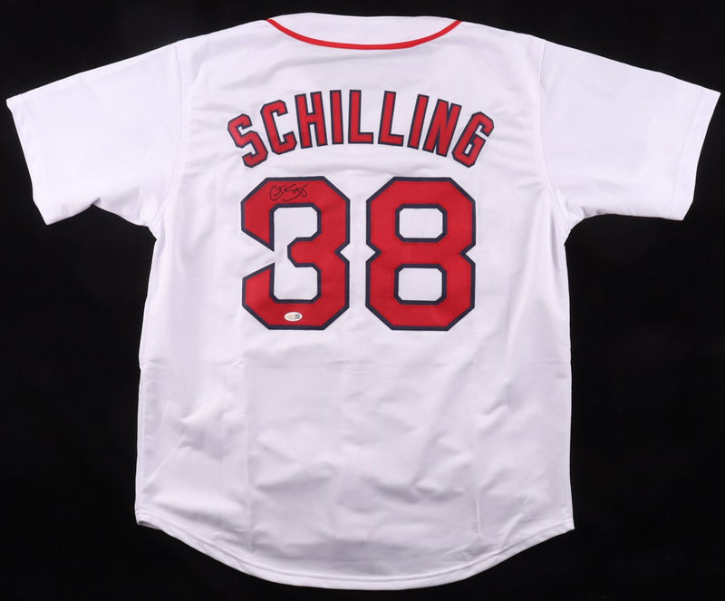 Curt Schilling Signed Boston Red Sox White Custom Jersey