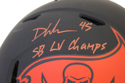 Devin White Signed Buccaneers Authentic Eclipse Full Size Helmet SB 55 Champs