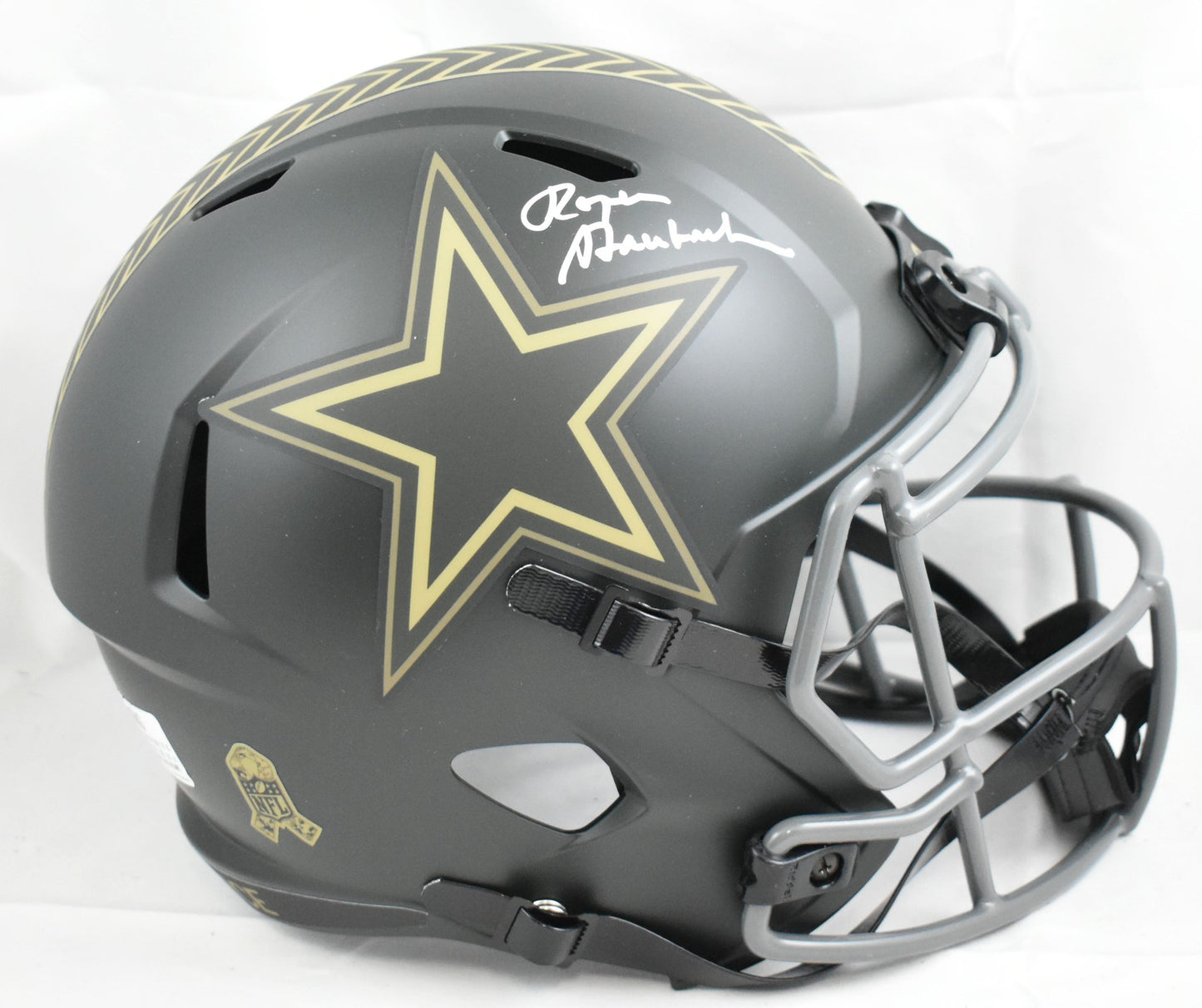 Roger Staubach Autographed Dallas Cowboys 2025 Salute to Service Helmet