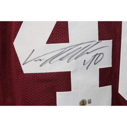 Von Miller Autographed College Style Red Jersey (Beckett Witnessed)
