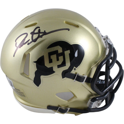 Deion Sanders Signed Colorado Buffaloes Gold Speed Mini Helmet