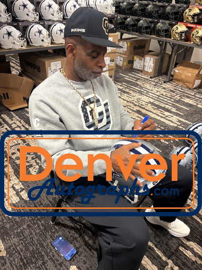 Deion Sanders Dallas Cowboys Autographed Full Size Replica Helmet