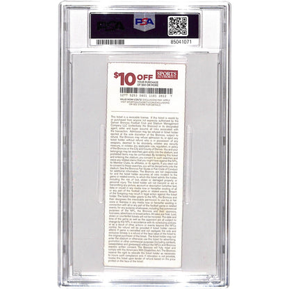 Von Miller Signed Denver Broncos NFL Debut Ticket Stub (PSA Slabbed)