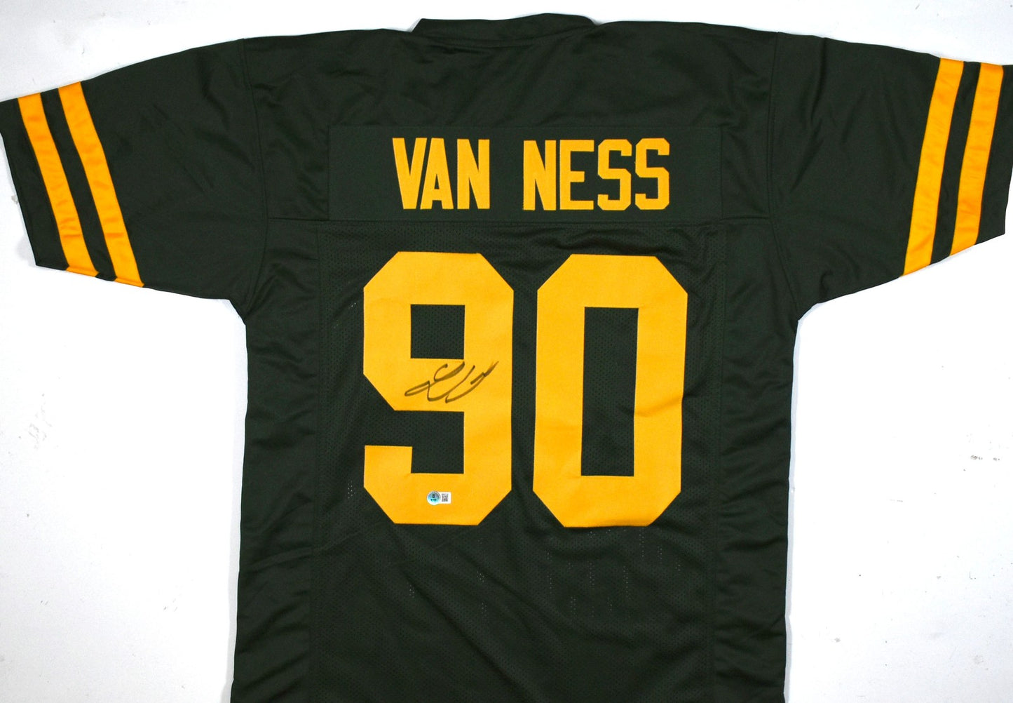 Lukas Van Ness Signed Green Bay Packers Custom Jersey