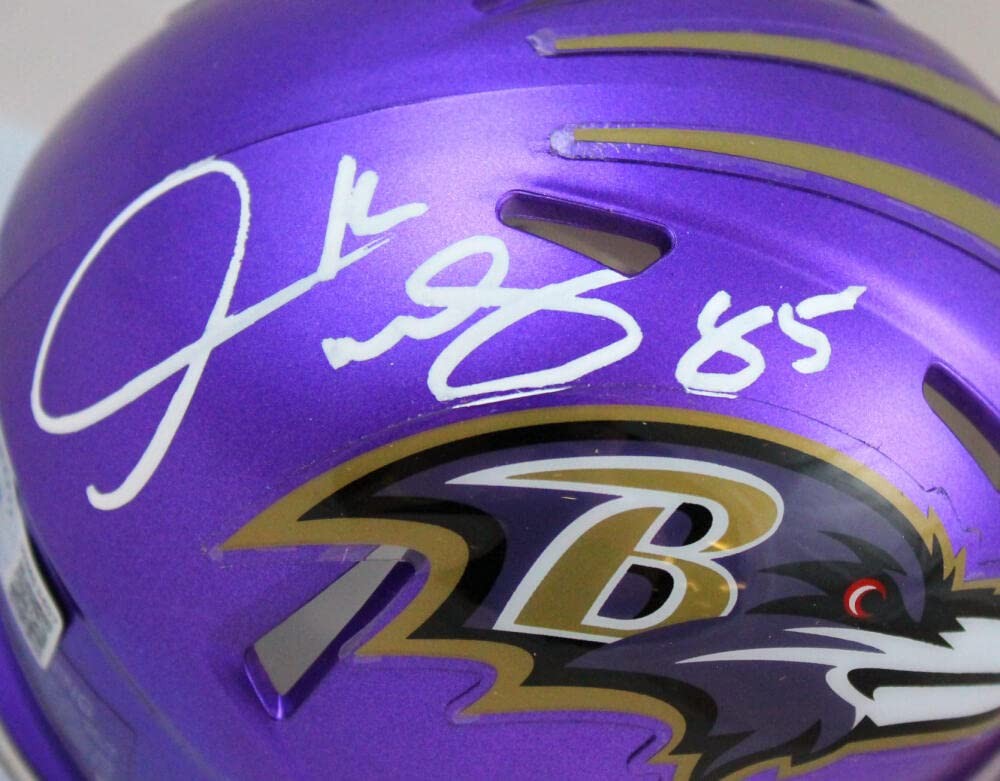 Derrick Mason Signed Baltimore Ravens Flash Speed Mini Helmet