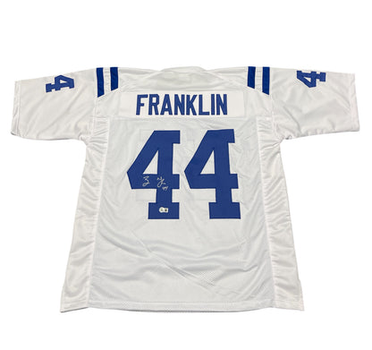 Zaire Franklin Autographed Indianapolis Colts Custom Jersey (Beckett Witness)