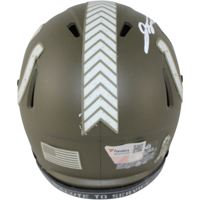 Jonathan Taylor Autographed Indianapolis Colts Salute to Service Mini Helmet