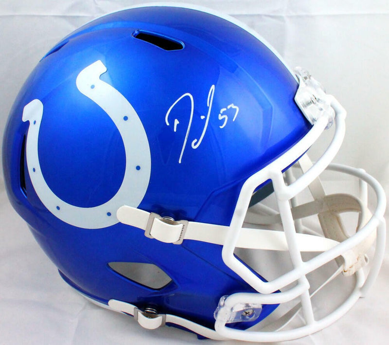 Darius Leonard Signed Indianapolis Colts Full Size Flash Speed Helmet