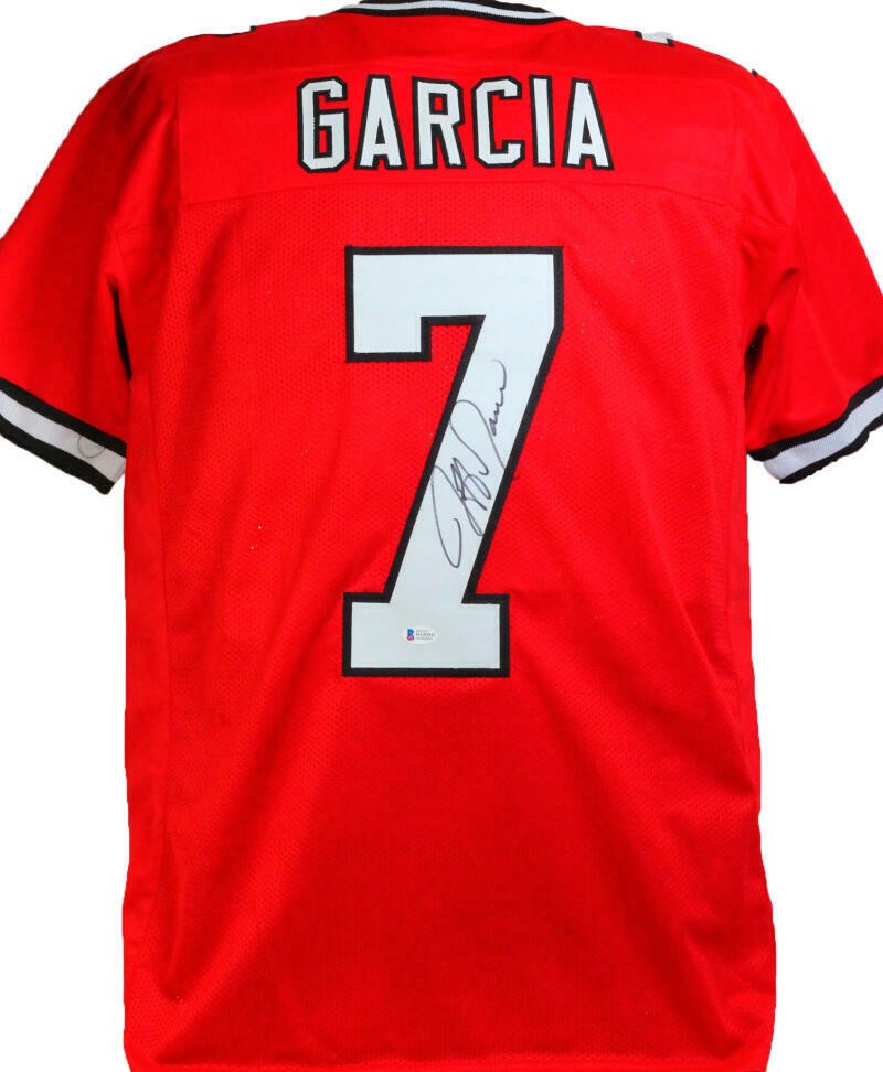 Jeff Garcia Autographed Calgary Red Custom Jersey