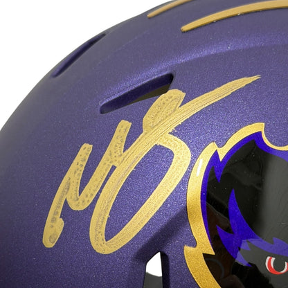 Willis McGahee Signed Baltimore Ravens Alternate Purple Mini Helmet