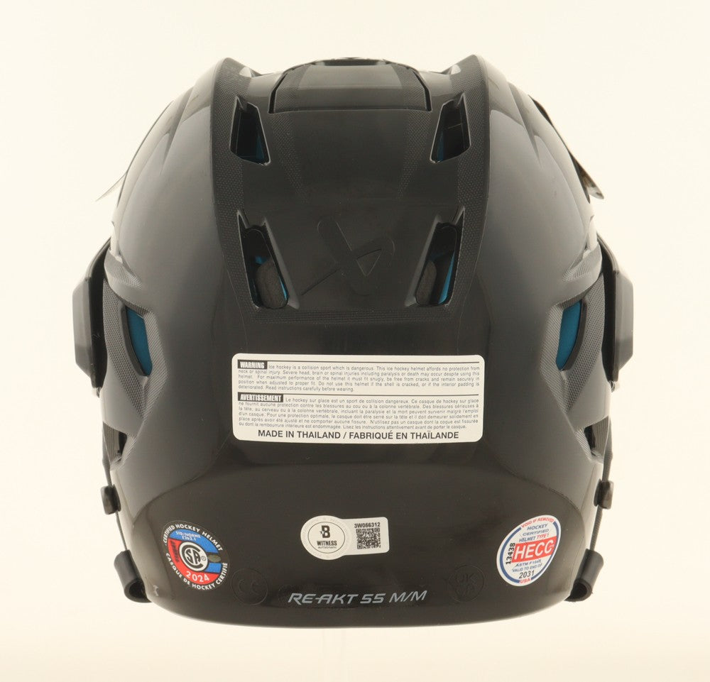 Adam Oates Signed Boston Bruins Full Size Hockey Helmet HOF Inscription