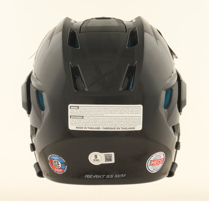 Adam Oates Signed Boston Bruins Full Size Hockey Helmet HOF Inscription