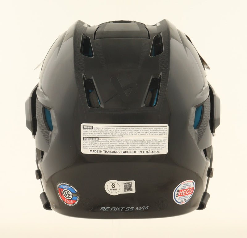 Adam Oates Signed Boston Bruins Full Size Hockey Helmet HOF Inscription