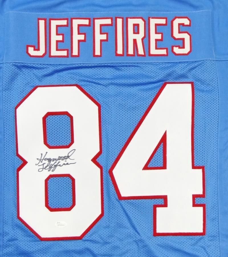 Haywood Jeffires Autographed Houston Oilers Custom Blue Jersey