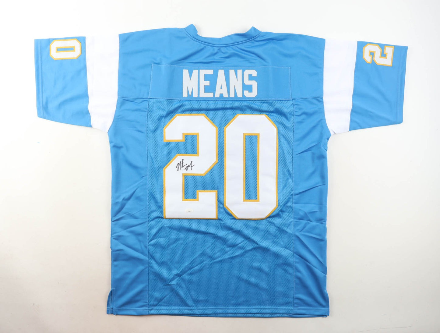 Natrone Means Signed Los Angeles Chargers Light Blue Custom Jersey