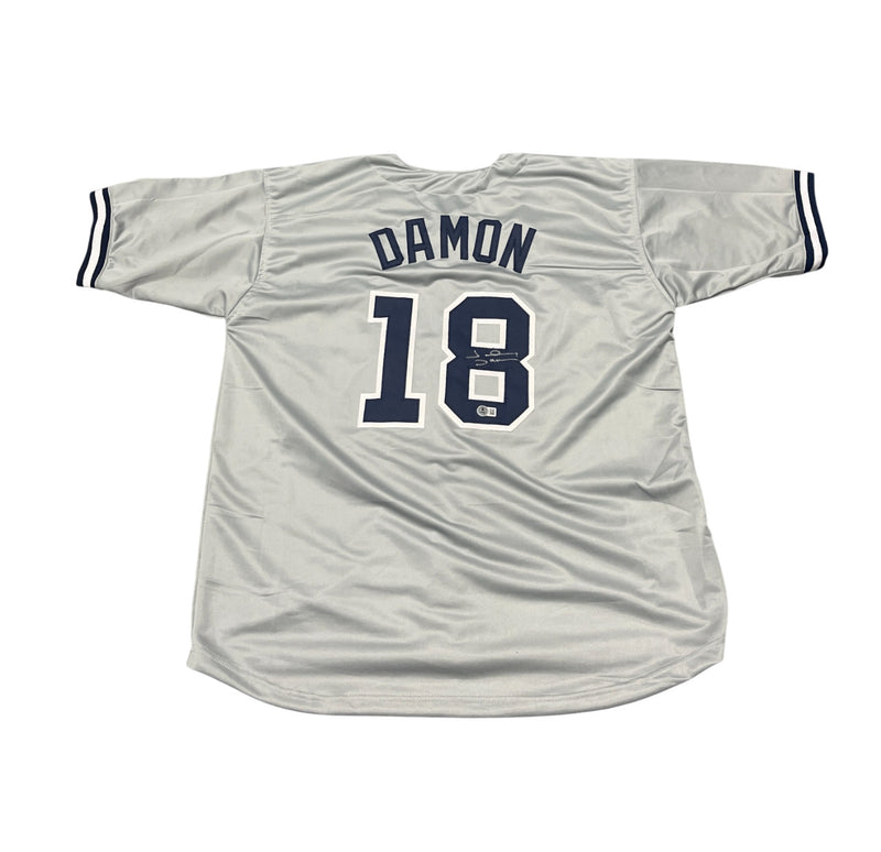Johnny Damon New York Yankees Signed Custom Baseball Jersey (Beckett COA)